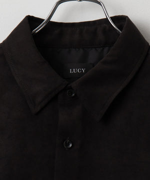 フェイクスウェードワンポイントBIGシャツ（LS）