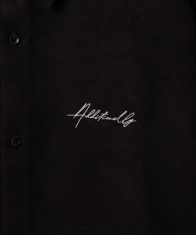 フェイクスウェードワンポイントBIGシャツ（LS）