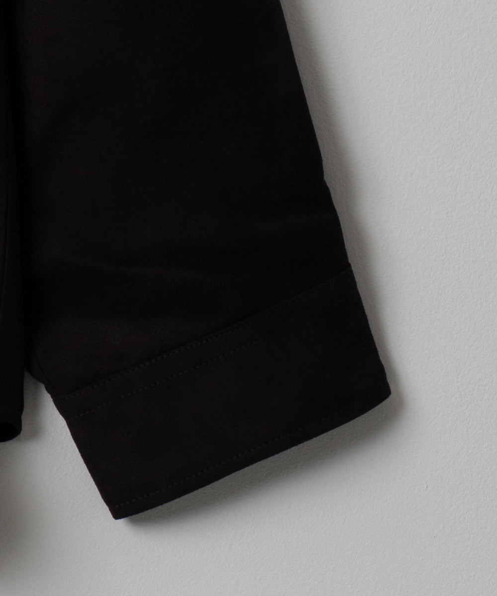 フェイクスウェードワンポイントBIGシャツ（LS）