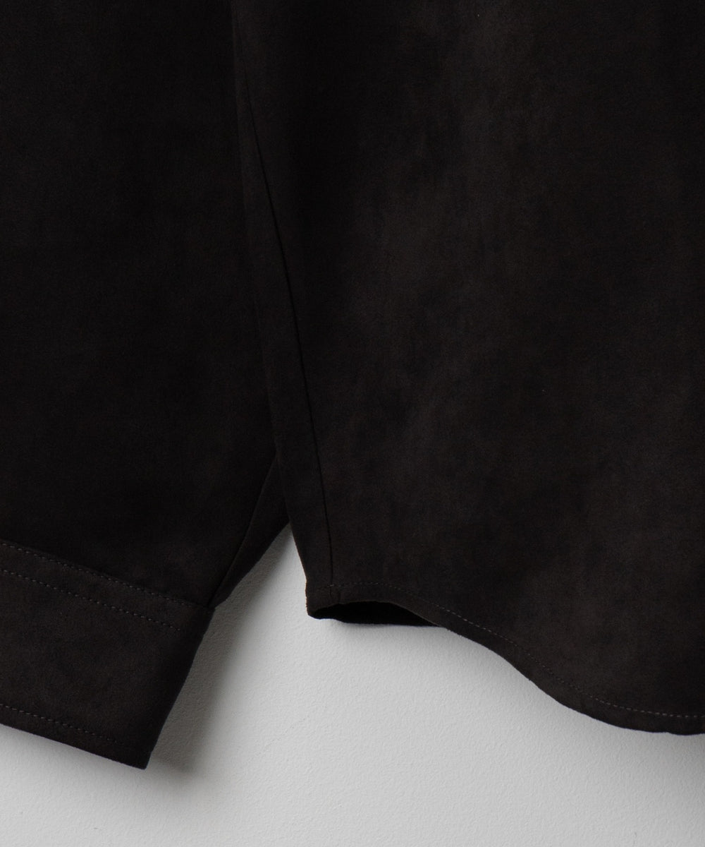 フェイクスウェードワンポイントBIGシャツ（LS）