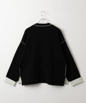 アウトリンキングニットプルオーバー