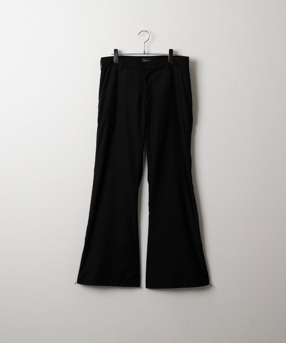 サイドZIPフレアスラックス