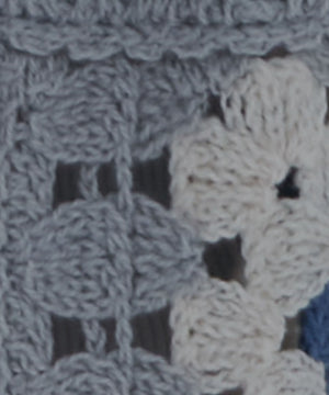 クロシェラインニットシャツ（S）