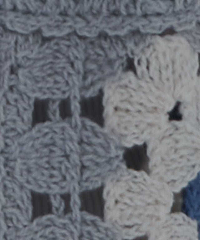 クロシェラインニットシャツ（S）