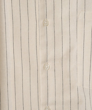 リネンレーヨンオープンカラーシャツ（S）