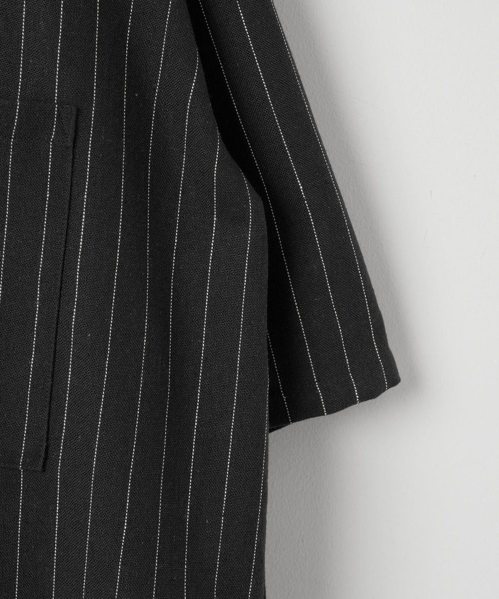 リネンレーヨンオープンカラーシャツ（S）