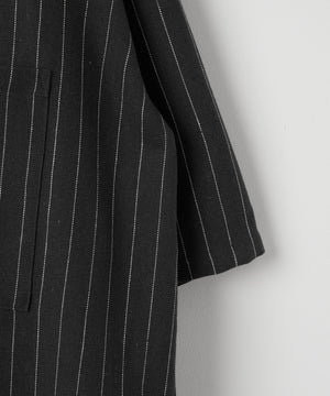 リネンレーヨンオープンカラーシャツ（S）