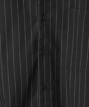 リネンレーヨンオープンカラーシャツ（S）