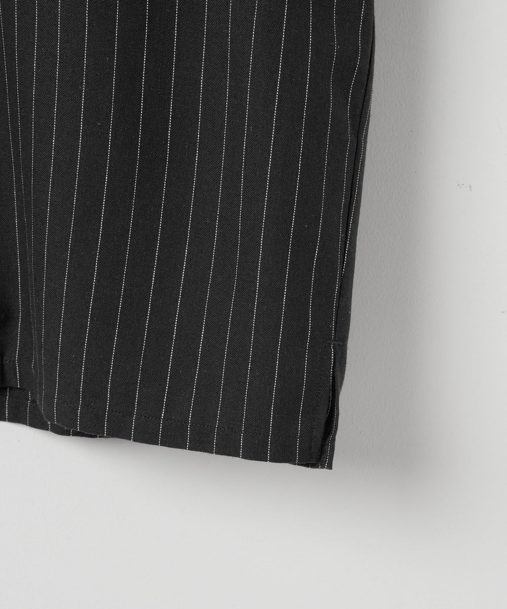 リネンレーヨンオープンカラーシャツ（S）