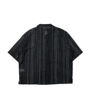 ストライプメッシュBIGシャツ（S）