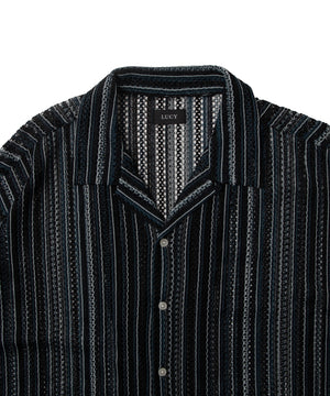 ストライプメッシュBIGシャツ（S）