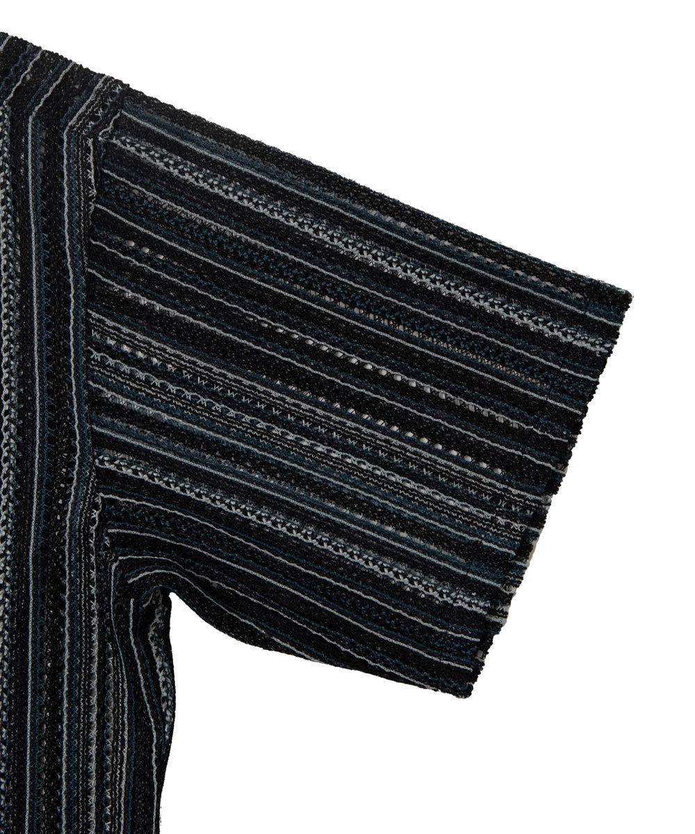 ストライプメッシュBIGシャツ（S）