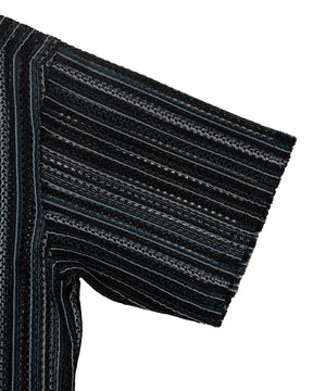 ストライプメッシュBIGシャツ（S）