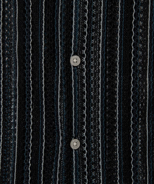 ストライプメッシュBIGシャツ（S）