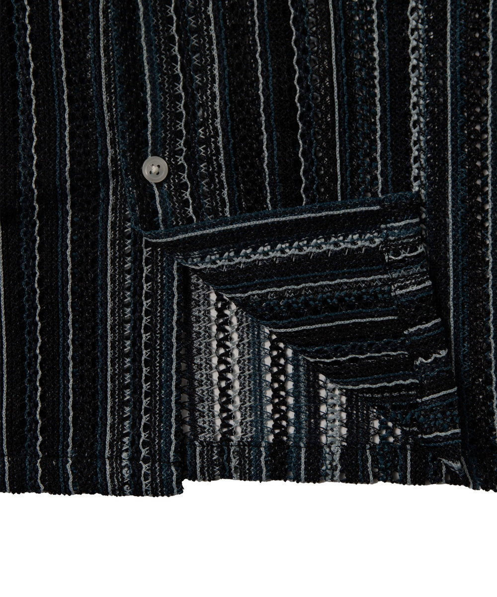 ストライプメッシュBIGシャツ（S）