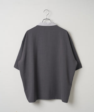 カラーブロックオープンカラーシャツ（S）