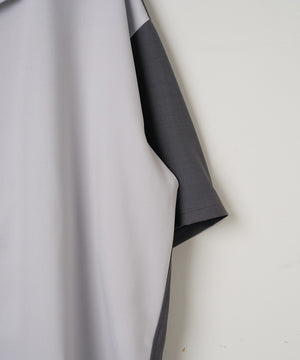 カラーブロックオープンカラーシャツ（S）