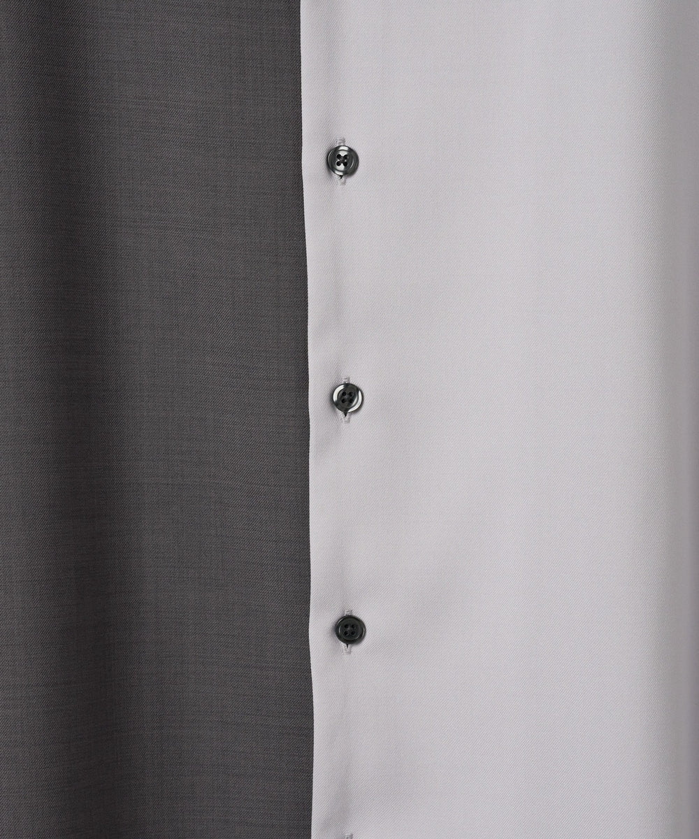 カラーブロックオープンカラーシャツ（S）