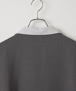 カラーブロックオープンカラーシャツ（S）