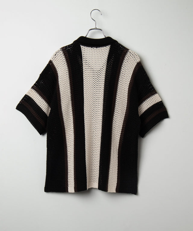 メッシュストライプニットカーディガン（SS）