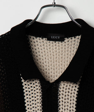 メッシュストライプニットカーディガン（SS）