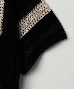 メッシュストライプニットカーディガン（SS）