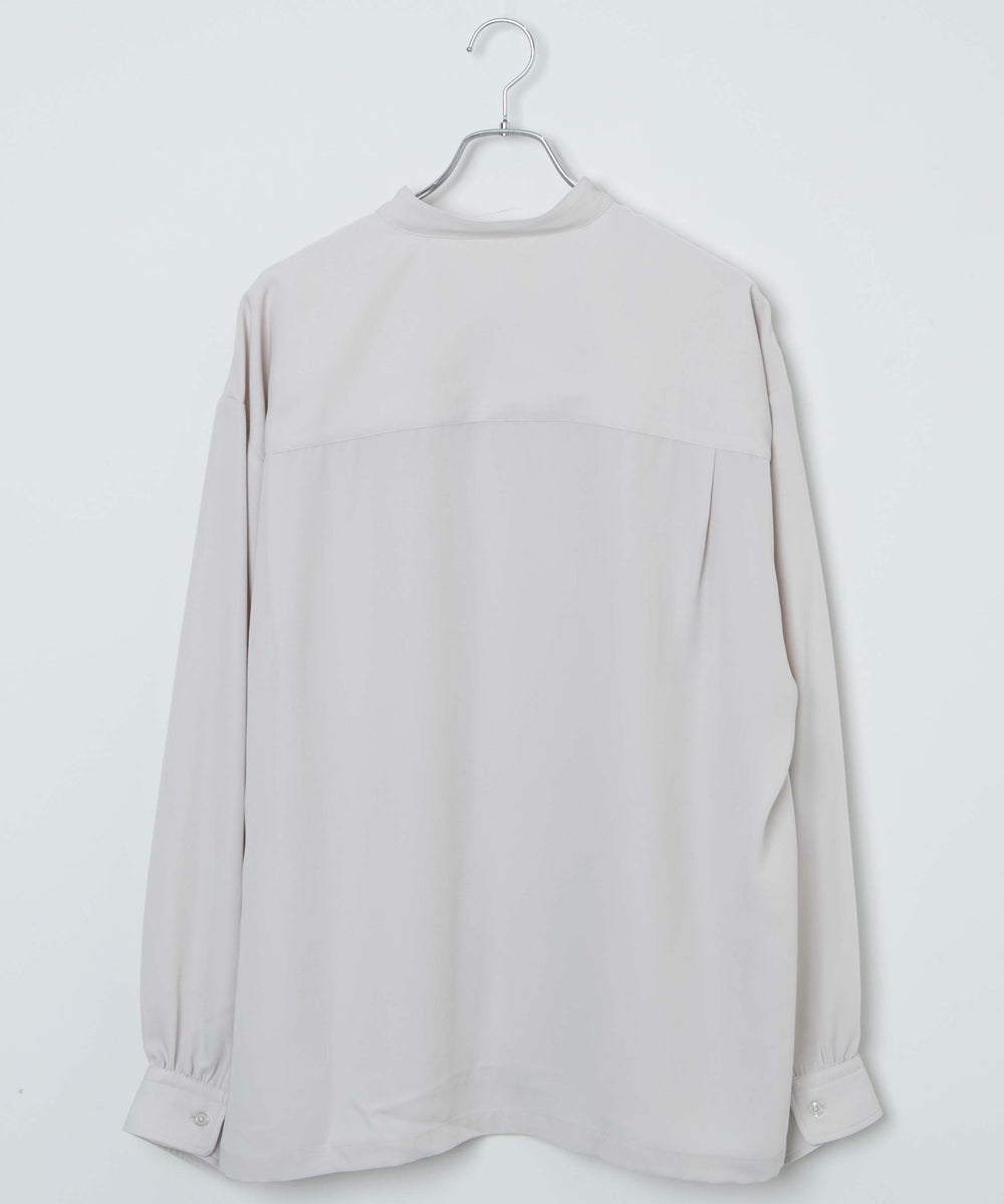 トロミBIGバンドカラーシャツ