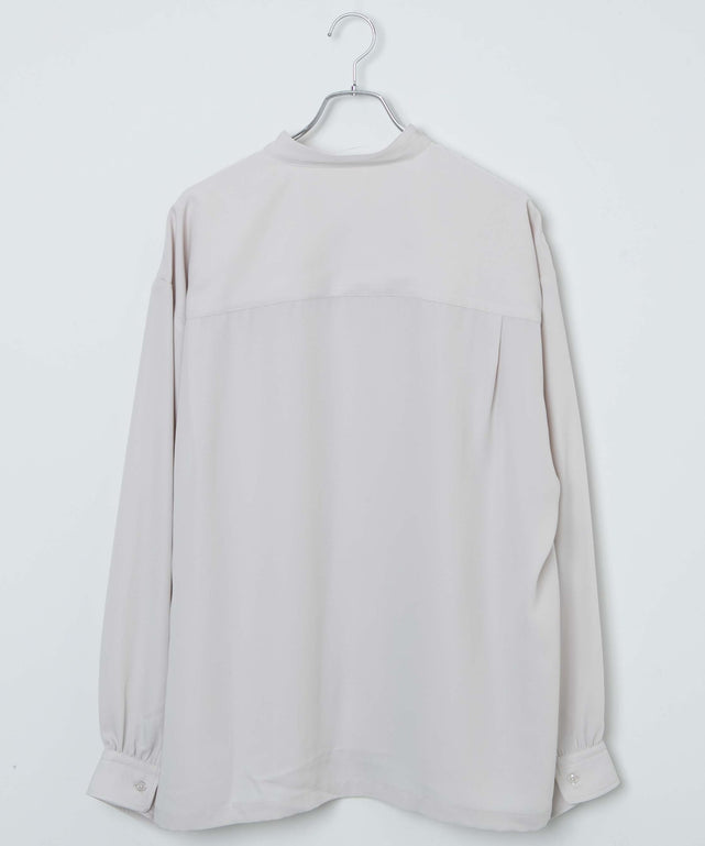 トロミBIGバンドカラーシャツ