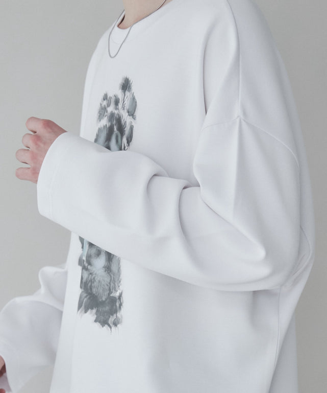 トロミフラワーモチーフロンT