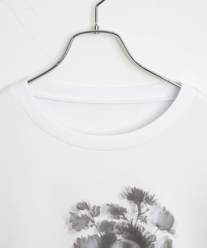 トロミフラワーモチーフロンT