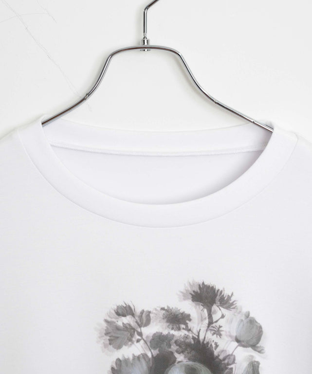 トロミフラワーモチーフロンT