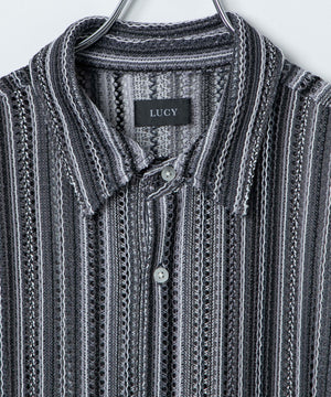 ストライプメッシュBIGシャツ