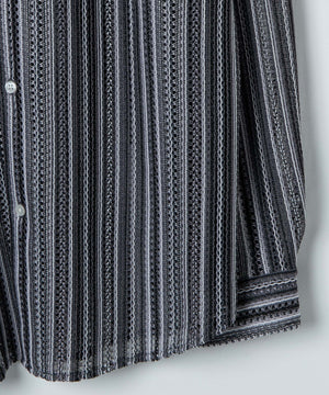 ストライプメッシュBIGシャツ