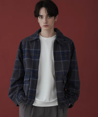 ブルー系チェック / M