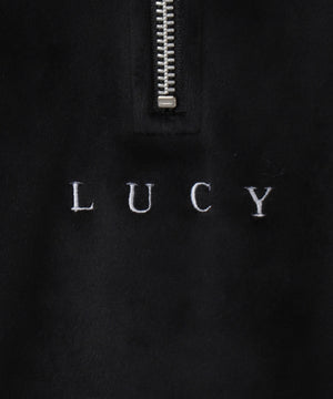 マイクロシャギーワンポイントハーフZIPプルオーバー