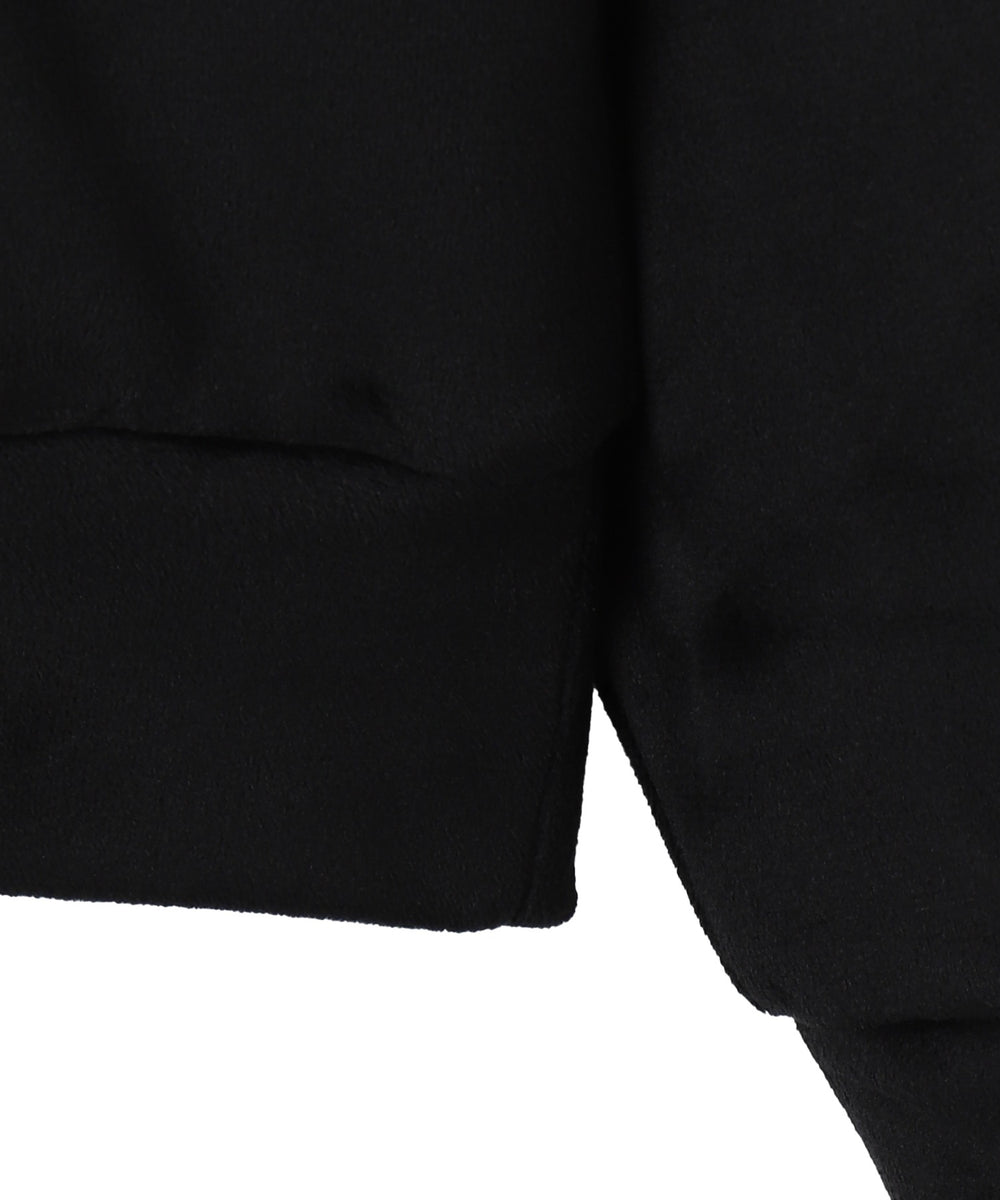 マイクロシャギーワンポイントハーフZIPプルオーバー