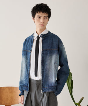 デニム中濃加工 モデル：180cm L着用