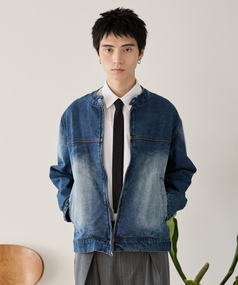 デニム中濃加工 モデル：180cm L着用