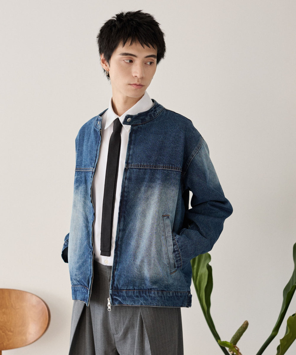 デニム中濃加工 モデル：180cm L着用