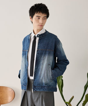 デニム中濃加工 モデル：180cm L着用