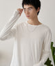 タイトフィットリブT（LS）/ホワイト モデル：180cm L着用