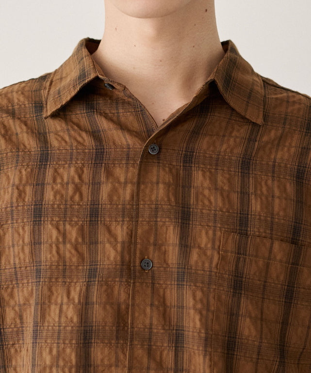 クリンクルチェックシャツ（LS）