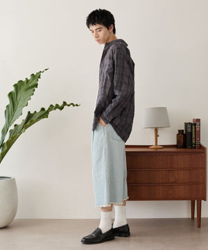 ブラックチェック1 モデル：180cm L着用