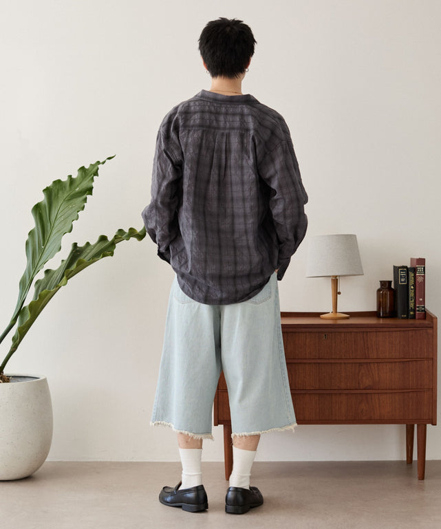 ブラックチェック1 モデル：180cm L着用