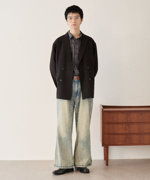 ブラックチェック1 モデル：180cm L着用