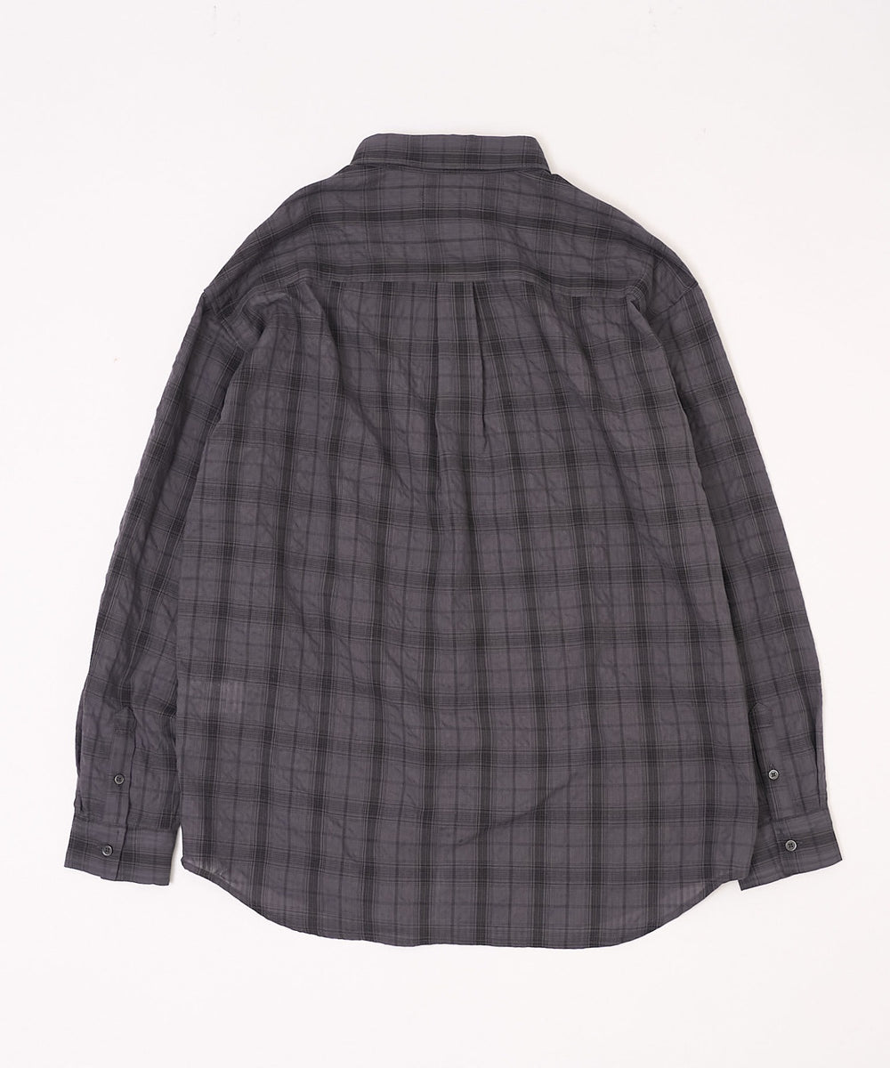 クリンクルチェックシャツ（LS）