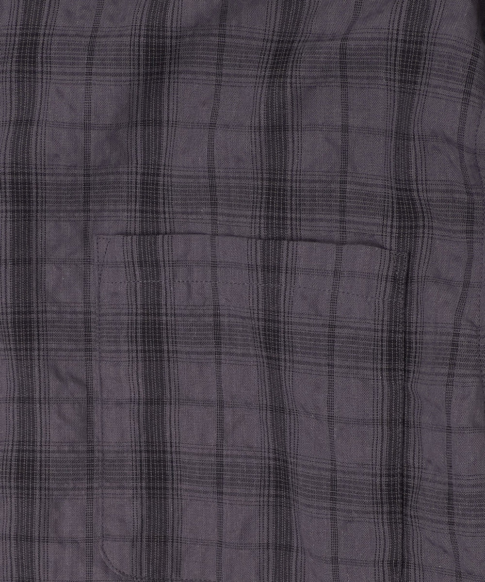 クリンクルチェックシャツ（LS）