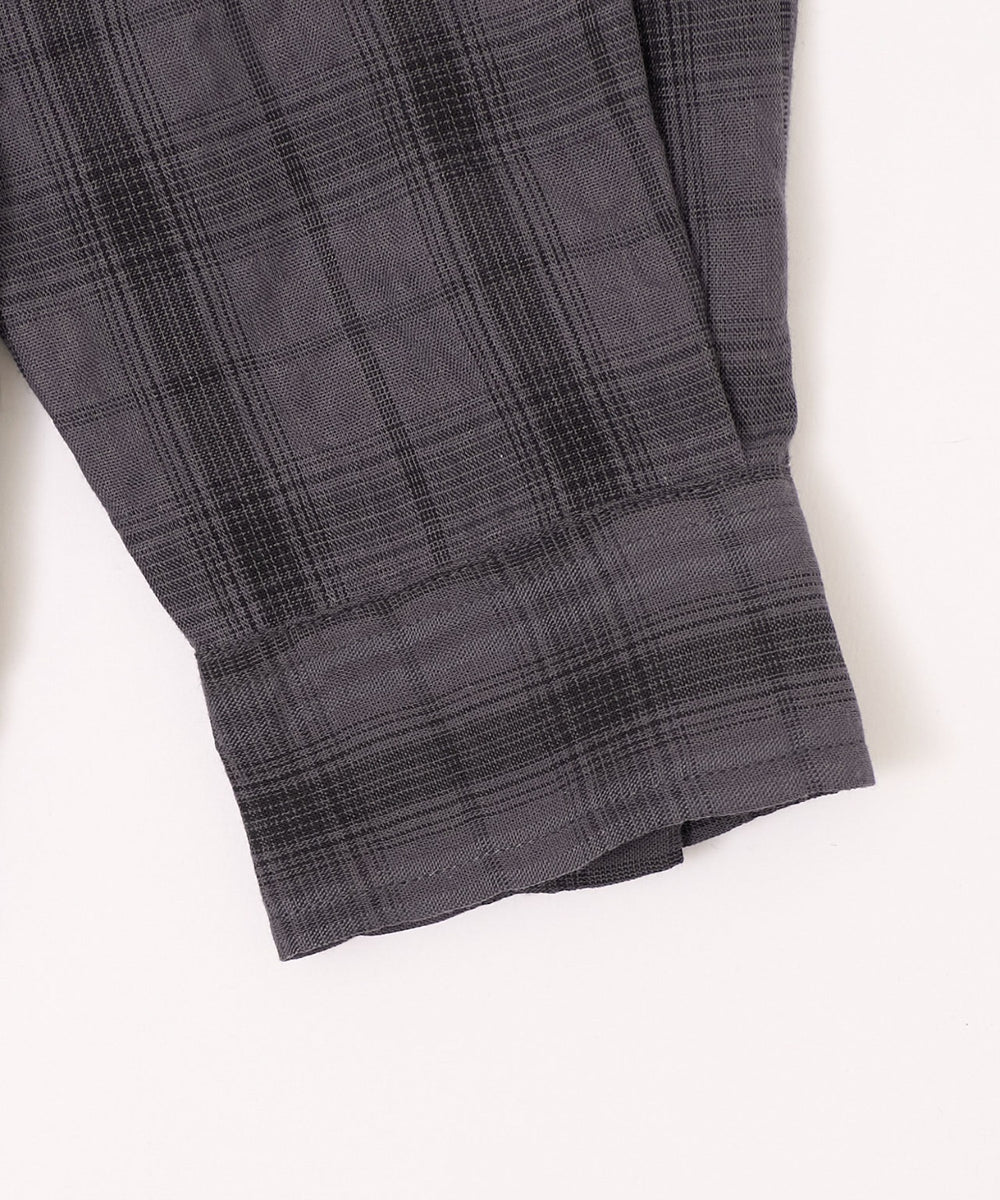 クリンクルチェックシャツ（LS）