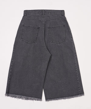 クロップドワイドデニムパンツ