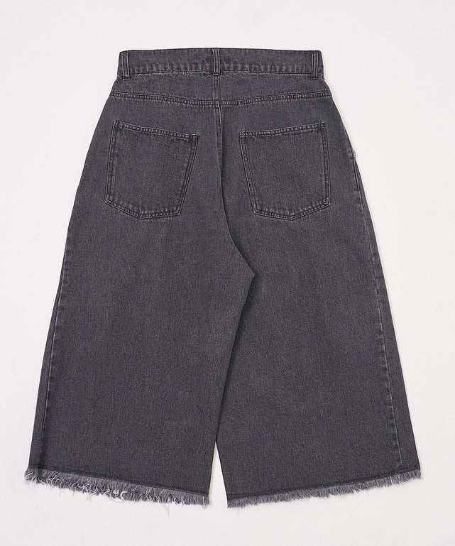 クロップドワイドデニムパンツ